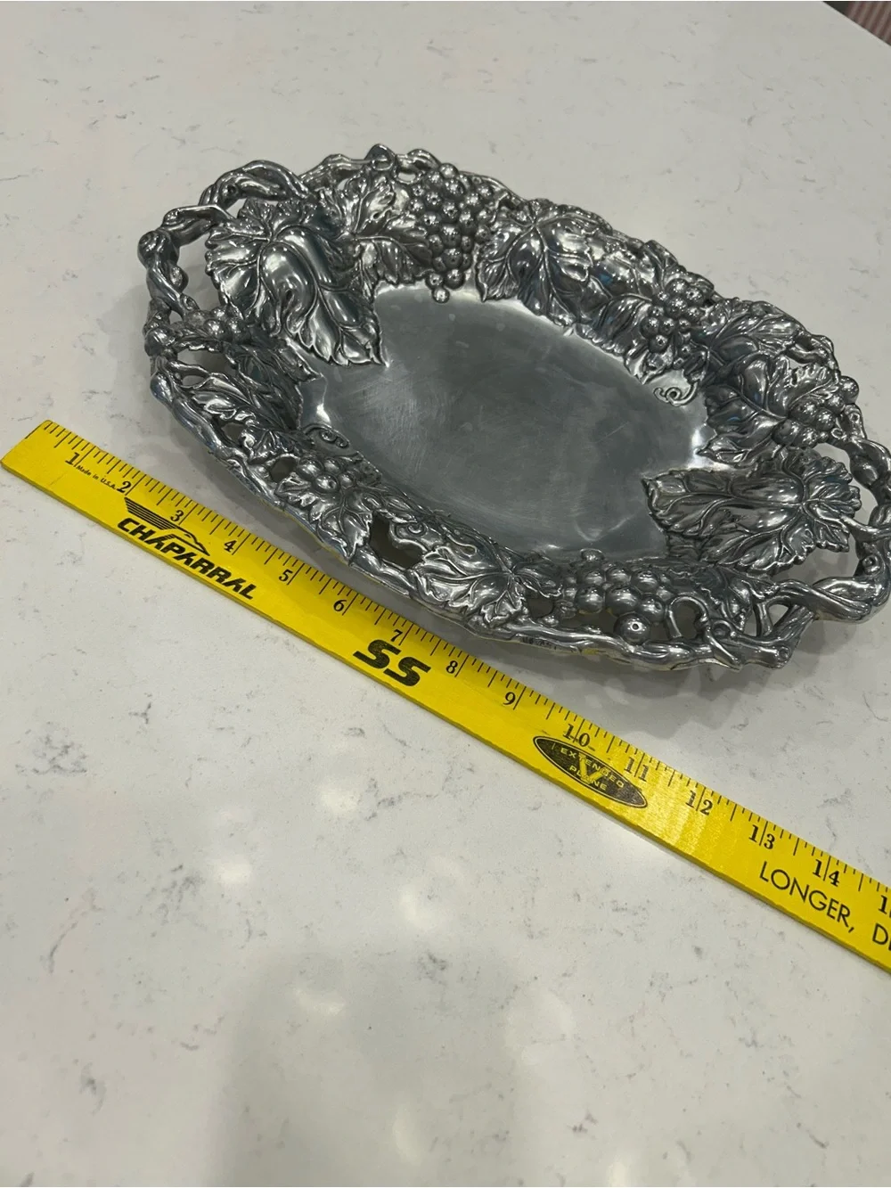 Arthur Court Silver-Tone Grape Motif Serving Tray